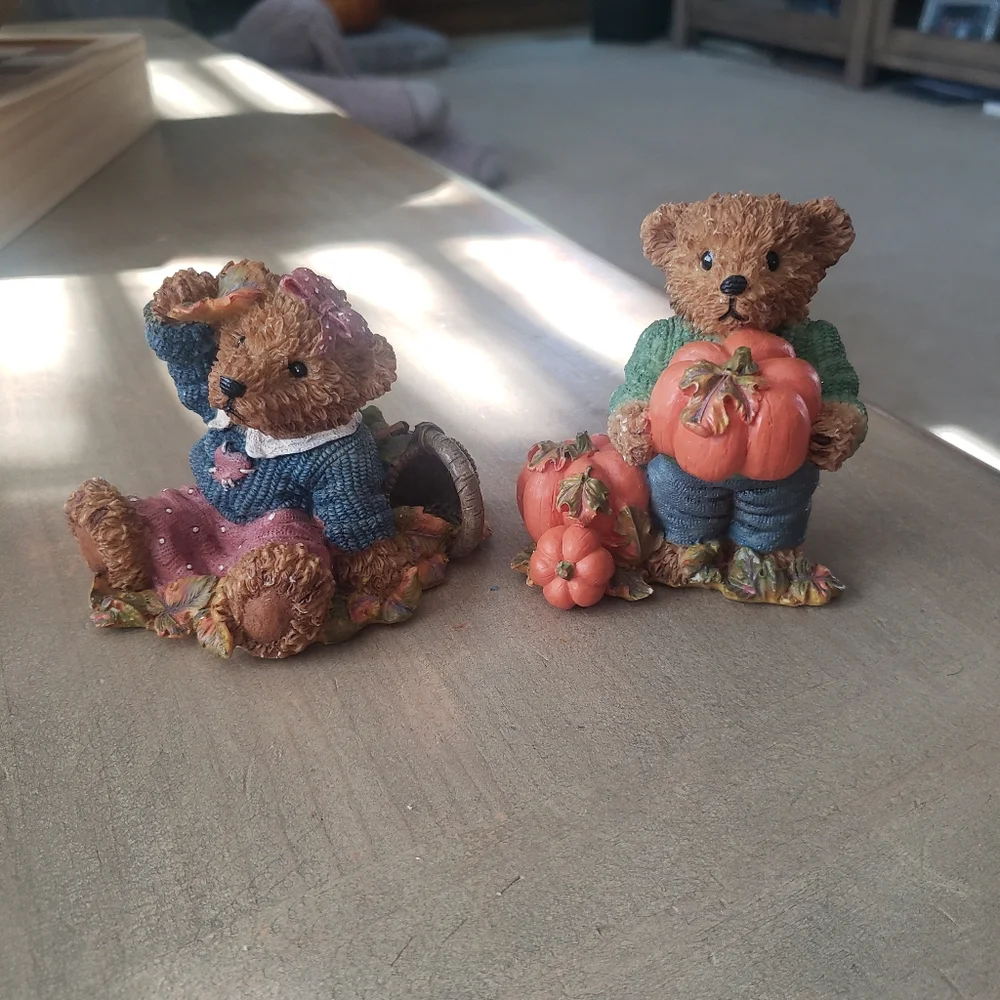 Vintage Home Interiors 1999 Fall Thank You Bears